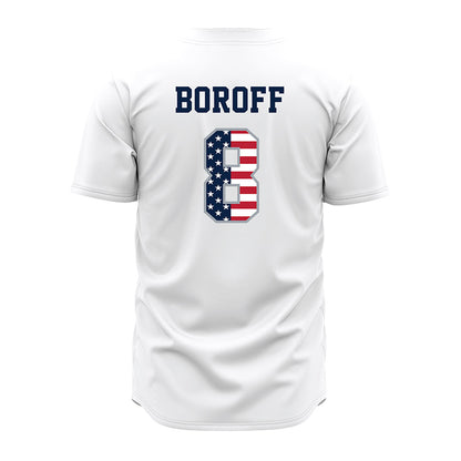 Troy - NCAA Baseball : Jabe Boroff - White Jersey-1