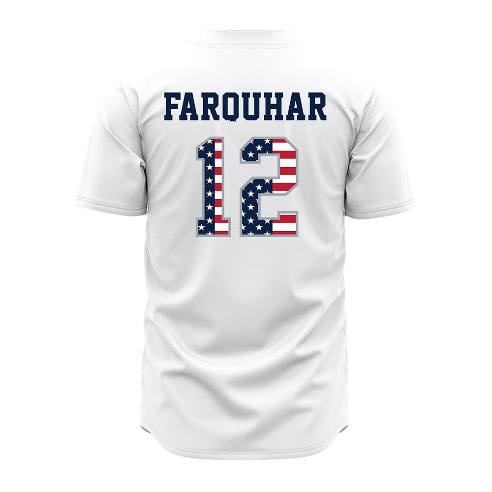 Troy - NCAA Baseball : Tate Farquhar - White Jersey-1