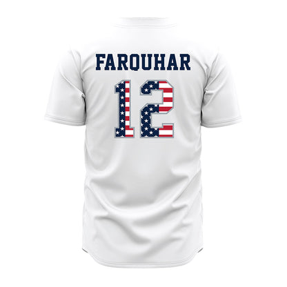 Troy - NCAA Baseball : Tate Farquhar - White Jersey-1