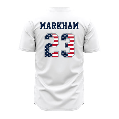 Troy - NCAA Baseball : Houston Markham - White Jersey-1