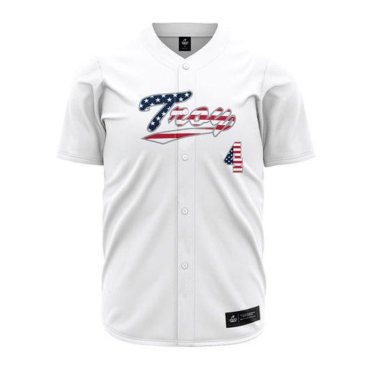 Troy - NCAA Baseball : Nolan Book - White Jersey-0