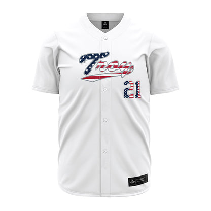 Troy - NCAA Baseball : Blake Dean - White Jersey-0