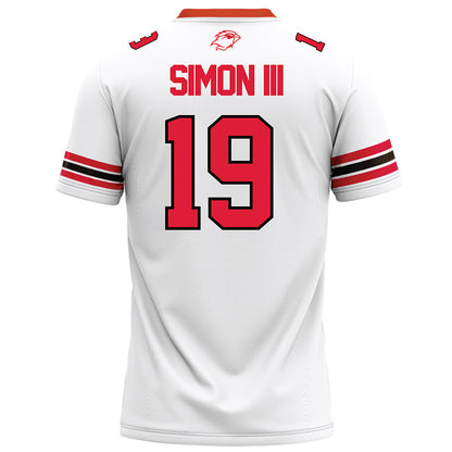 Lamar - NCAA Football : Albert Simon III - White Football Jersey-1