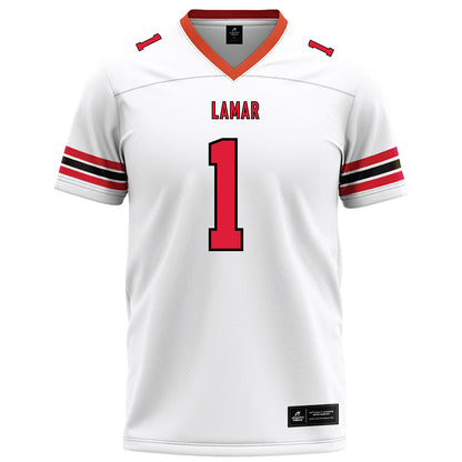 Lamar - NCAA Football : Davin Driskell - White Football Jersey-0