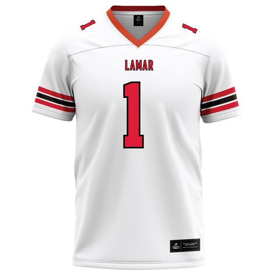 Lamar - NCAA Football : Davin Driskell - White Football Jersey-0