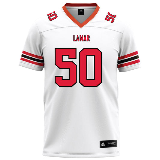 Lamar - NCAA Football : Nicolaus Chenevert - White Football Jersey-0