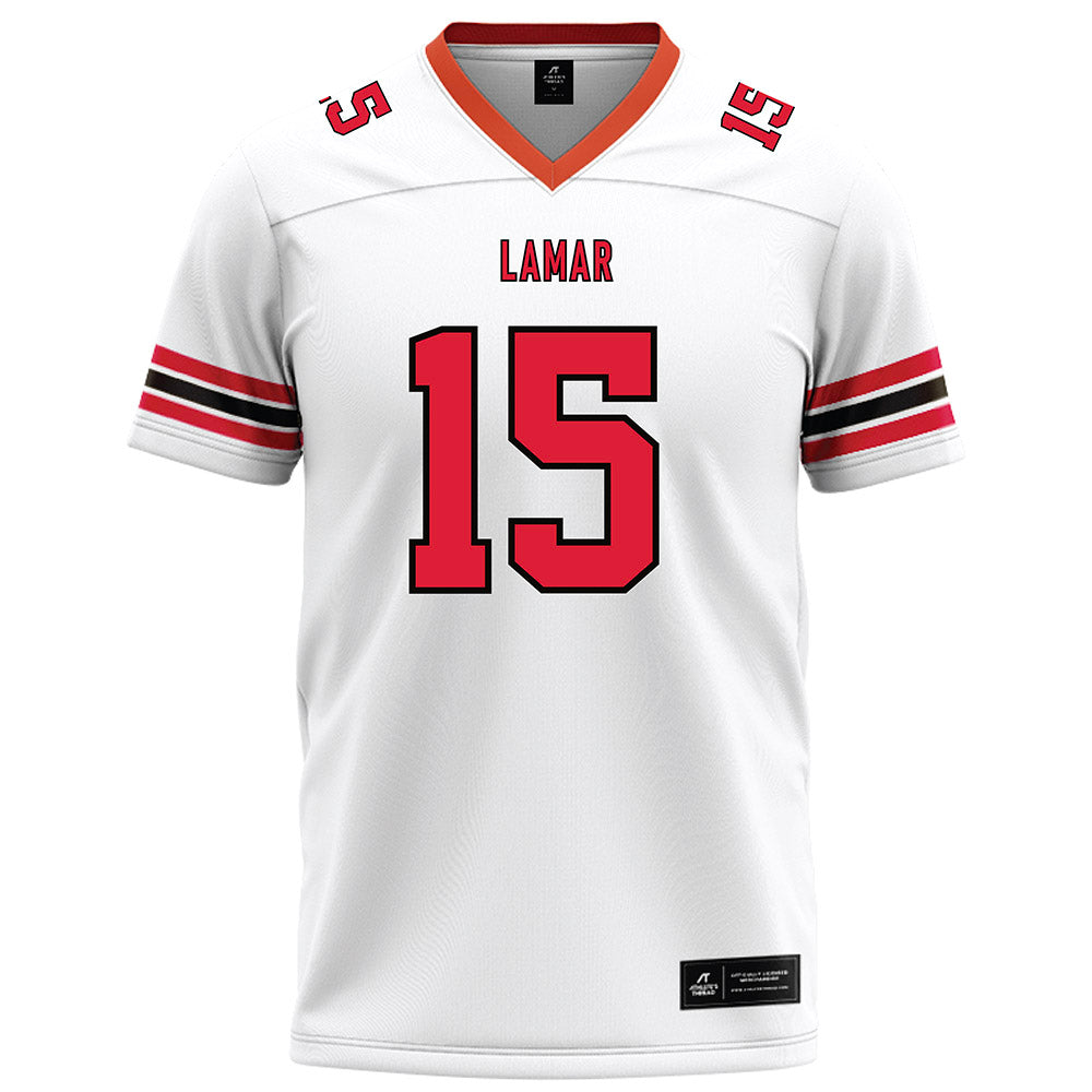 Lamar - NCAA Football : Mason Manning - White Football Jersey-0