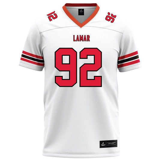 Lamar - NCAA Football : Broderick Sublet - White Football Jersey-0
