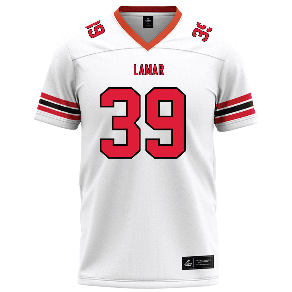 Lamar - NCAA Football : Etelridge McKinney - White Football Jersey-0