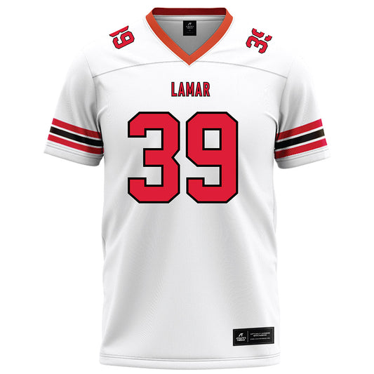 Lamar - NCAA Football : Etelridge McKinney - White Football Jersey-0