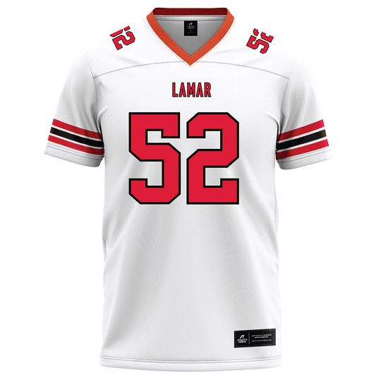 Lamar - NCAA Football : Nicolaus Chenevert - White Football Jersey-0