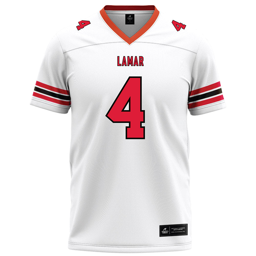 Lamar - NCAA Football : Davin Driskell - White Football Jersey-0