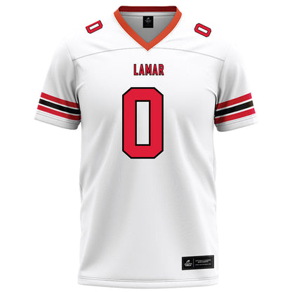 Lamar - NCAA Football : Lanar Kelley Jr. - White Football Jersey-0