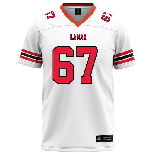 Lamar - NCAA Football : Adedapo Adetosoye - White Football Jersey-0