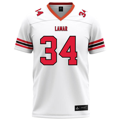 Lamar - NCAA Football : Ean Carr - White Football Jersey-0