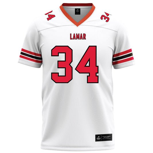Lamar - NCAA Football : Ean Carr - White Football Jersey-0