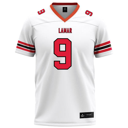 Lamar - NCAA Football : Mason Wuenschel - White Football Jersey-0