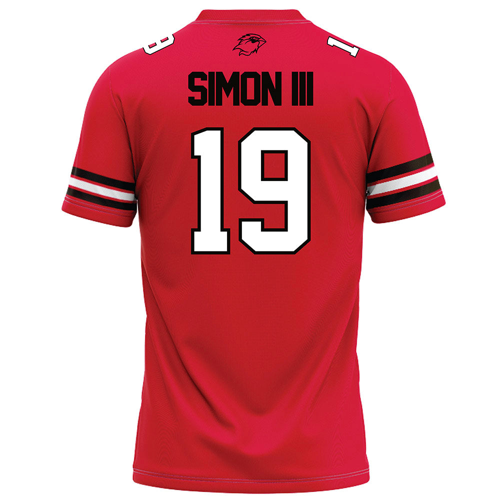 Lamar - NCAA Football : Albert Simon III - Red Football Jersey-1