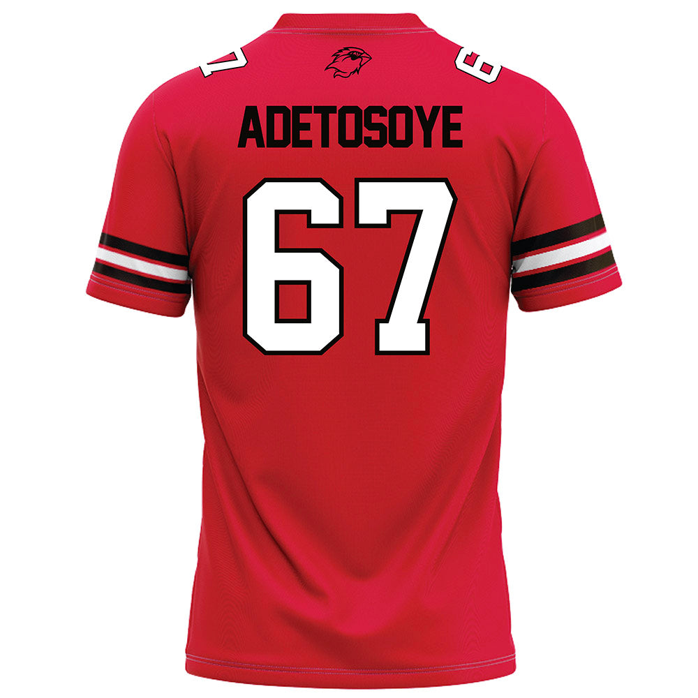 Lamar - NCAA Football : Adedapo Adetosoye - Red Football Jersey-1