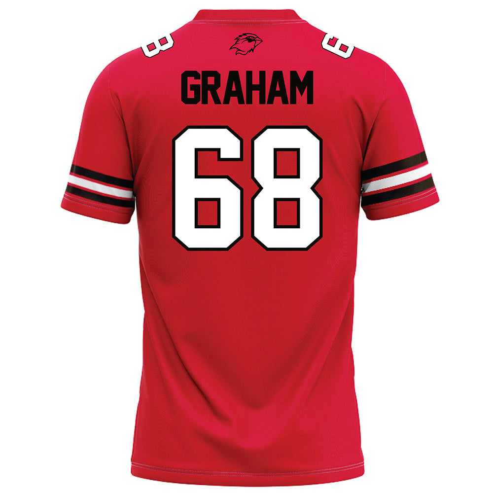 Lamar - NCAA Football : Zaylen Graham - Red Football Jersey-1