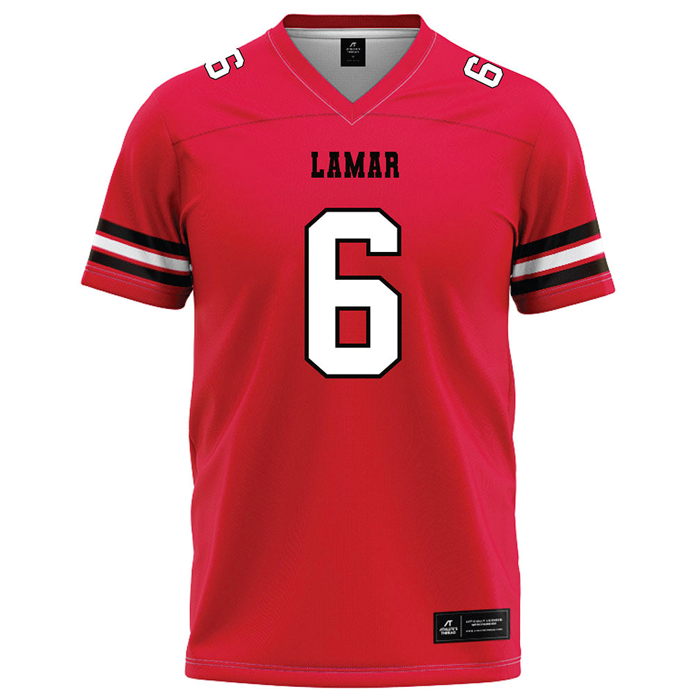 Lamar - NCAA Football : Julian Salazar - Red Football Jersey-0