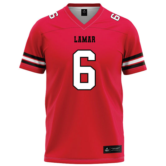 Lamar - NCAA Football : Julian Salazar - Red Football Jersey-0