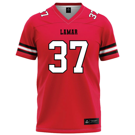 Lamar - NCAA Football : John Abrama - Red Football Jersey-0