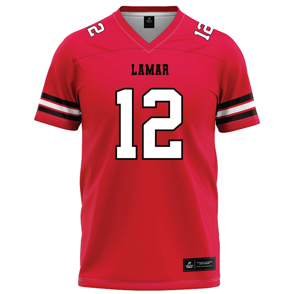 Lamar - NCAA Football : Lucas Powell - Red Football Jersey-0