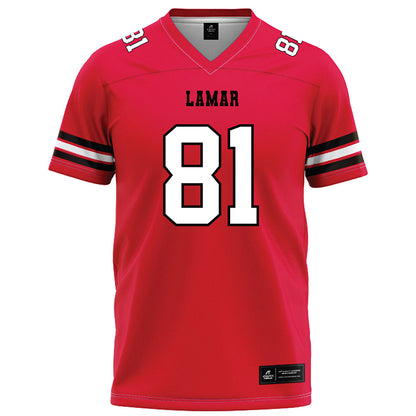 Lamar - NCAA Football : Bisi Bello - Red Football Jersey-0