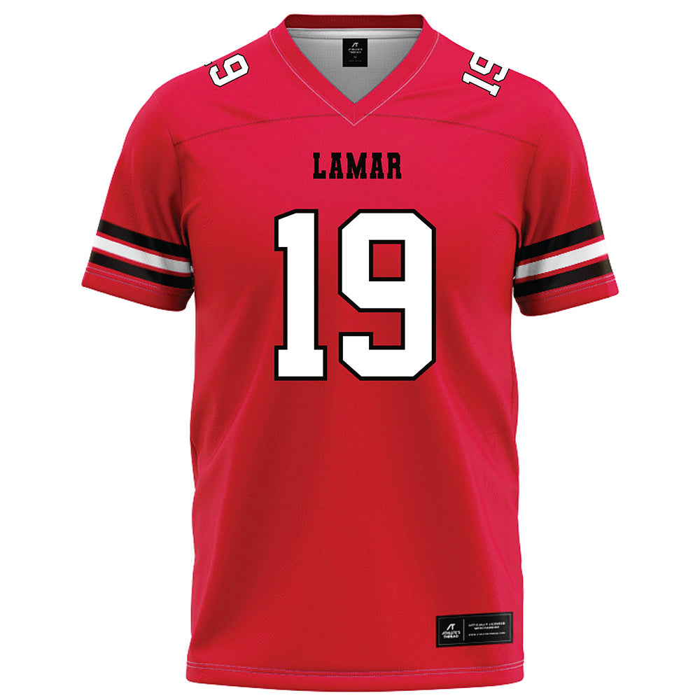 Lamar - NCAA Football : Albert Simon III - Red Football Jersey-0
