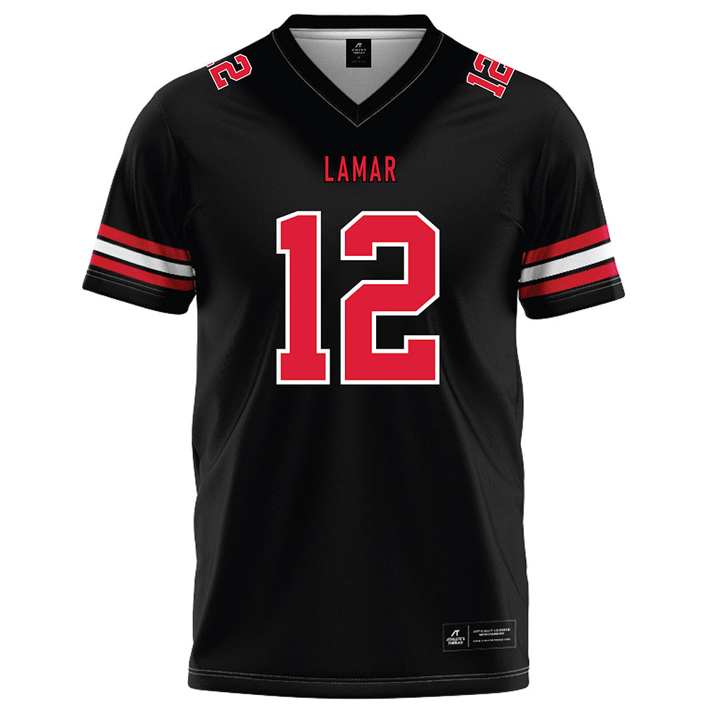 Lamar - NCAA Football : Lucas Powell - Black Football Jersey-0