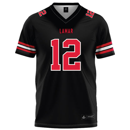 Lamar - NCAA Football : Lucas Powell - Black Football Jersey-0