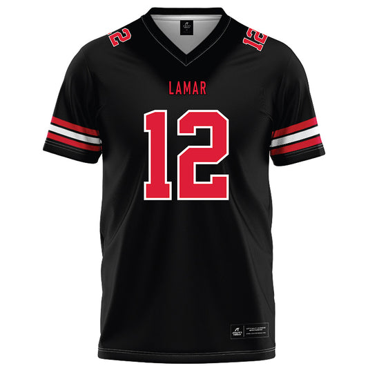 Lamar - NCAA Football : Lucas Powell - Black Football Jersey-0
