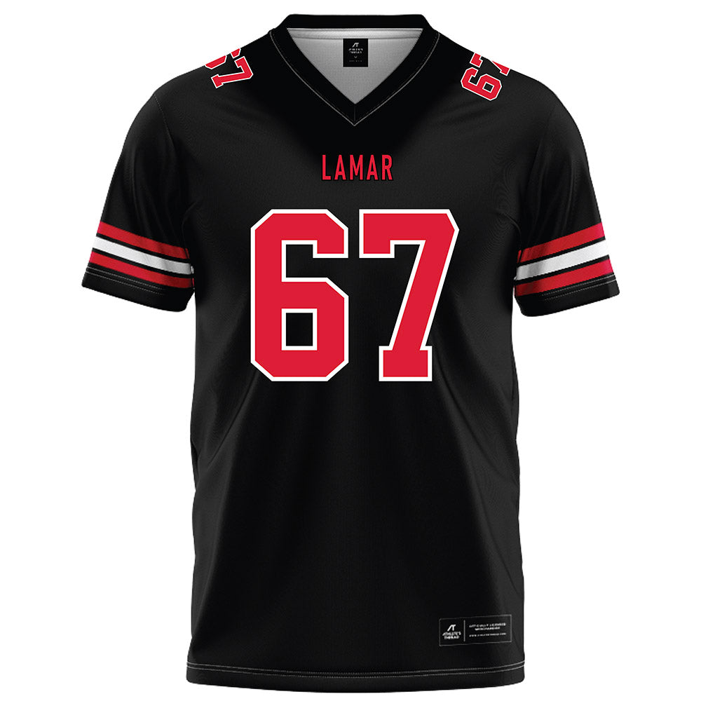Lamar - NCAA Football : Adedapo Adetosoye - Black Football Jersey-0