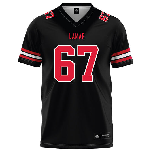 Lamar - NCAA Football : Adedapo Adetosoye - Black Football Jersey-0