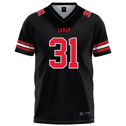 Lamar - NCAA Football : Kamron Hall - Black Football Jersey-0