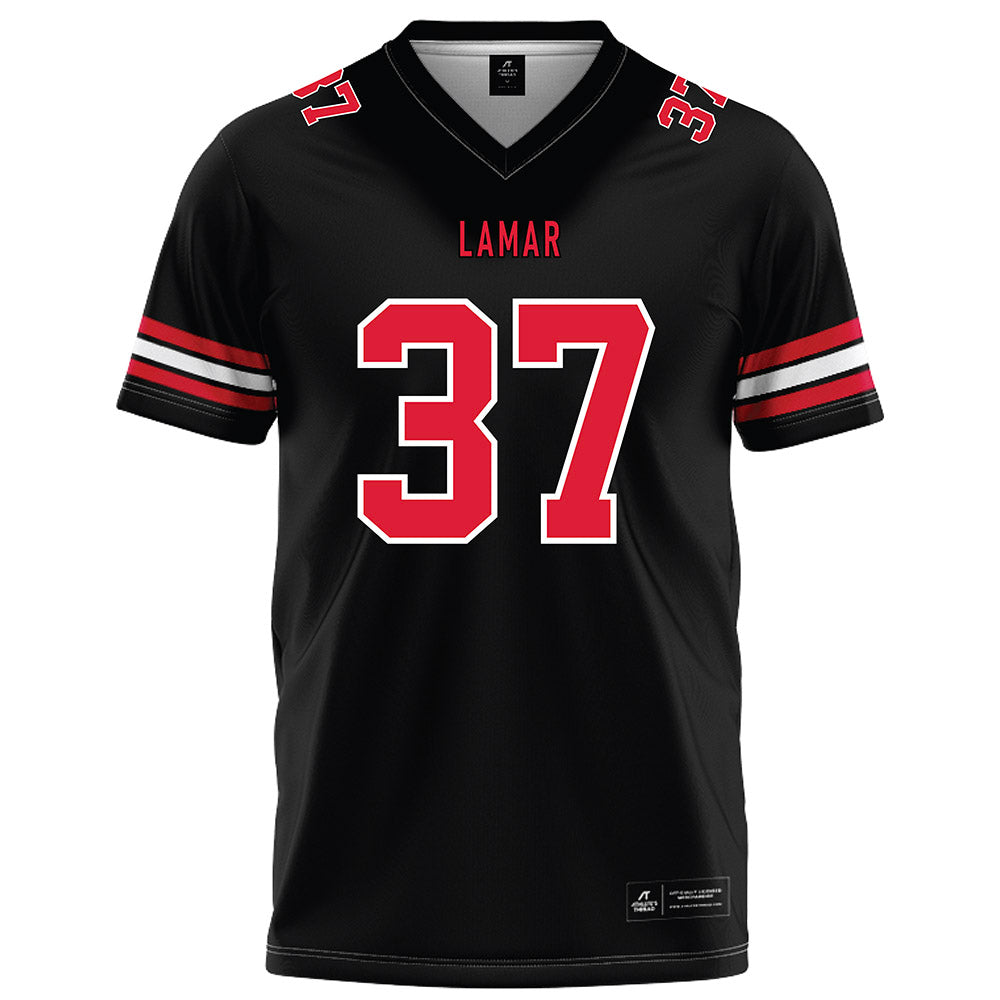 Lamar - NCAA Football : John Abrama - Black Football Jersey-0