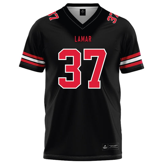 Lamar - NCAA Football : John Abrama - Black Football Jersey-0