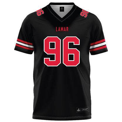 Lamar - NCAA Football : Fred Banks Jr - Black Football Jersey-0