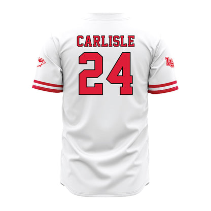 Lamar - NCAA Baseball : Tanner Carlisle - White Jersey-1