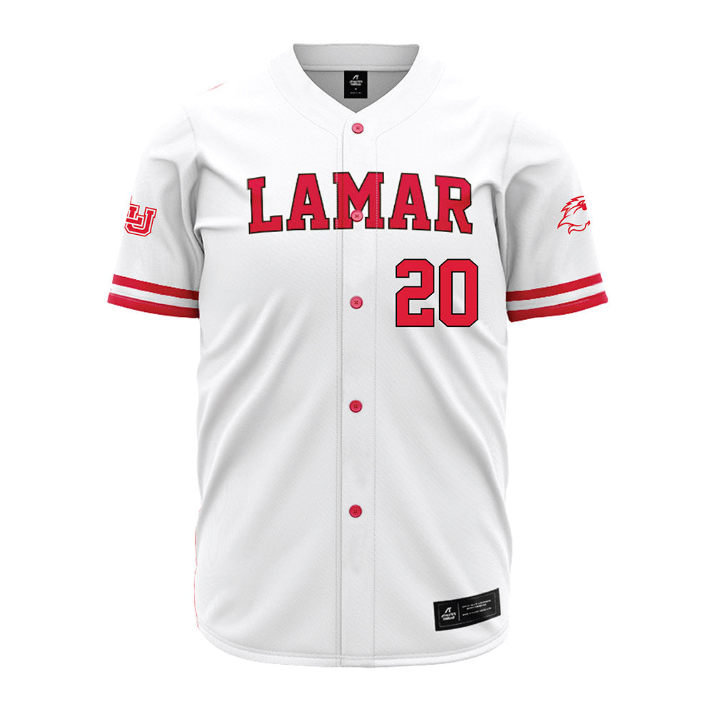 Lamar - NCAA Baseball : Jose Vargas - White Jersey-0