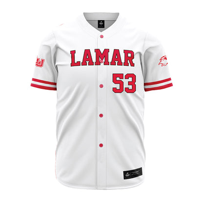 Lamar - NCAA Baseball : Daniel Midkiff - White Jersey-0