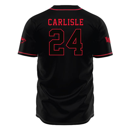 Lamar - NCAA Baseball : Tanner Carlisle - Black Jersey-1