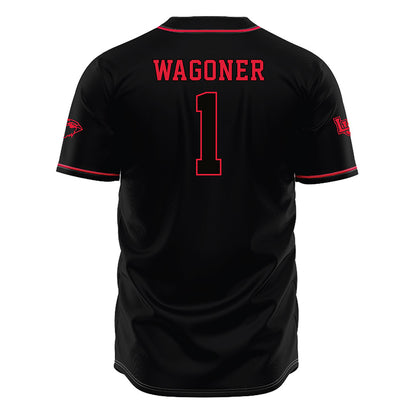 Lamar - NCAA Baseball : Jake Wagoner - Black Jersey-1