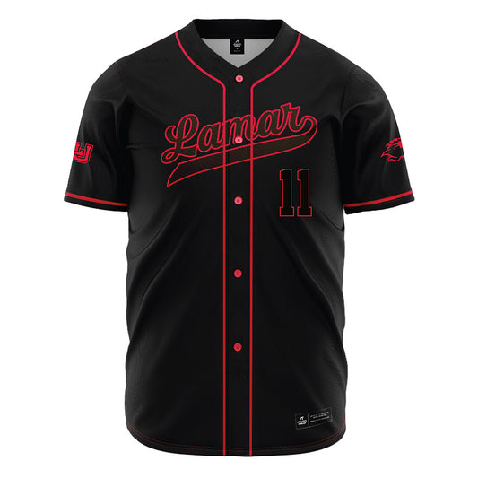 Lamar - NCAA Baseball : Landon Grigg - Black Jersey-0