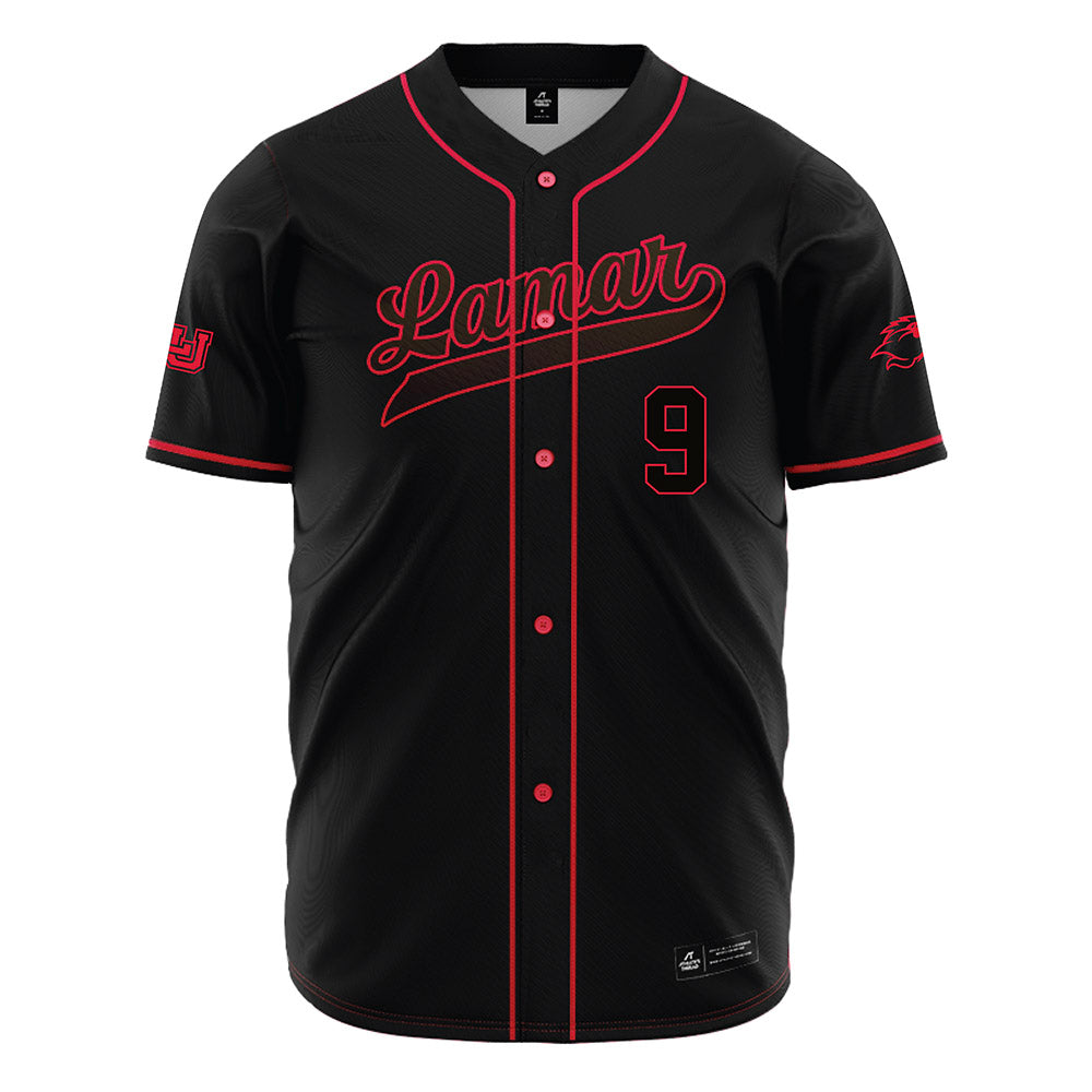 Lamar - NCAA Baseball : Reese Beheler - Black Jersey-0