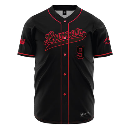 Lamar - NCAA Baseball : Reese Beheler - Black Jersey-0