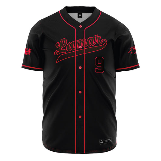 Lamar - NCAA Baseball : Reese Beheler - Black Jersey-0