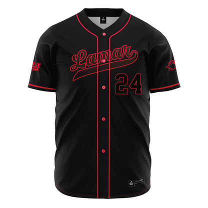 Lamar - NCAA Baseball : Tanner Carlisle - Black Jersey-0