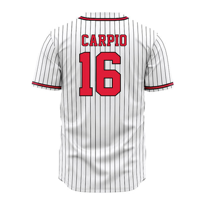 Lamar - NCAA Baseball : Julius Carpio - White Pinstripe Jersey-1
